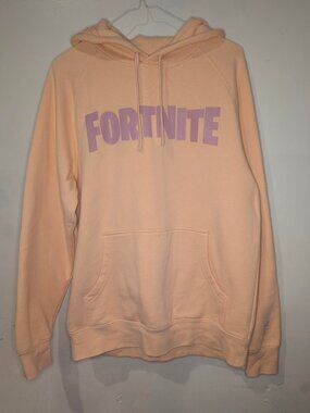 RARE Epic Games Employee Exclusive Fortnite Arch Logo Hoodie (Peach, Medium)